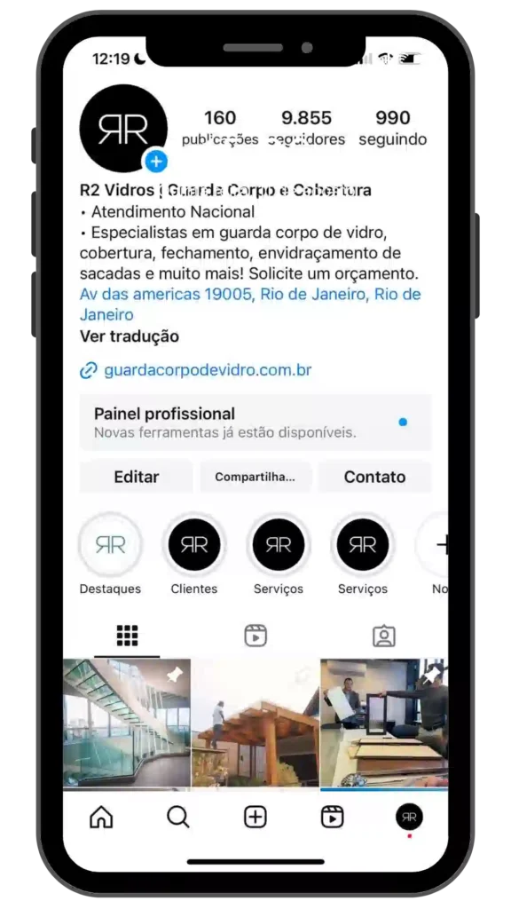 instagram da empresa