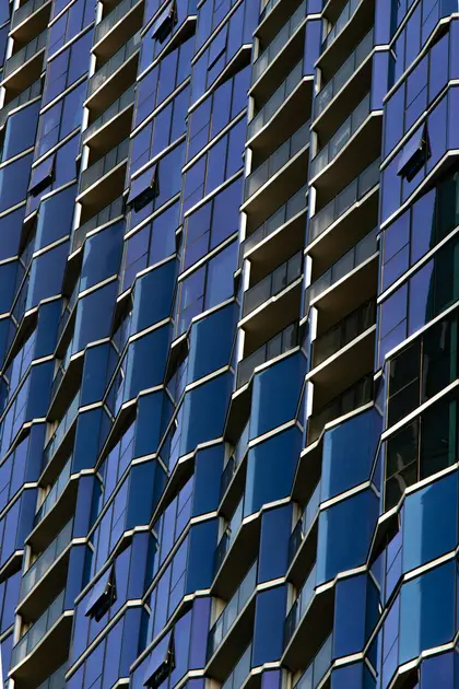 Fechamento de vidro para espaço comercial