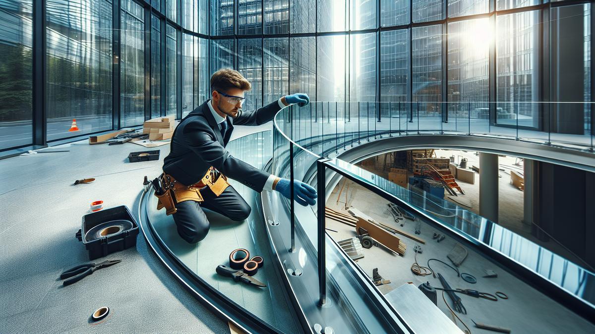 Segurança em Guarda-Corpos de Vidro Curvo Segurança em Guarda-Corpos de Vidro Curvo